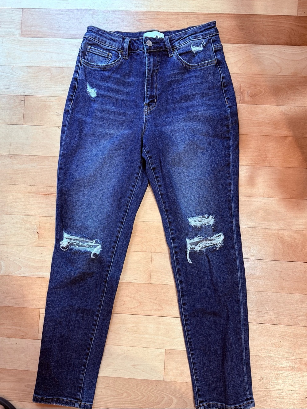 Vervet Distressed Dark Blue Jeans - Classic Slim Fit